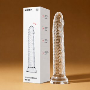 DILDO TRONG SUỐT CRYSTALIS OCTO VÂN XÚC TU TĂNG CẢM GIÁC SIZE 15.5CM