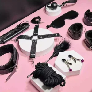 SET BDSM BLIND DATE 11 CHI TIẾT BẰNG DA MỀM (còn màu hồng)