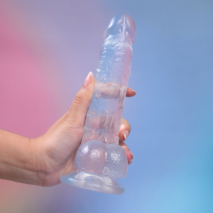 DILDO TRONG SUỐT CRYSTAL MỀM DẺO SIZE KHỦNG 20.5CM FULLBOX